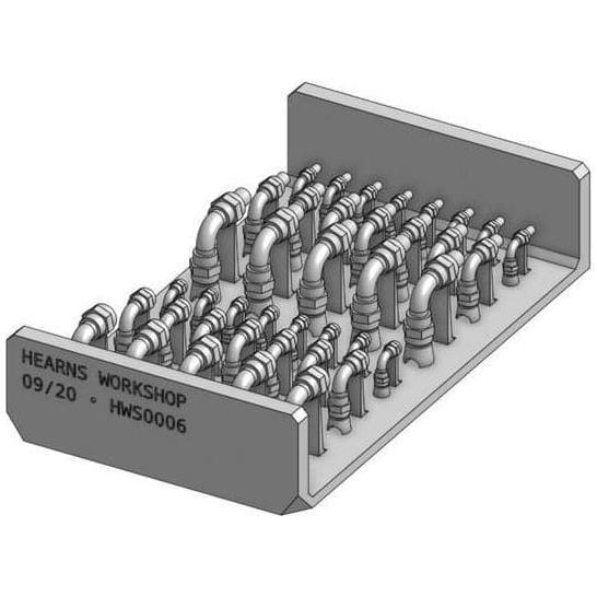 HWS Hydraulic Hose 90 Degree Elbows V1.0 (Non-Scale)