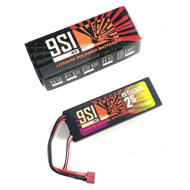 NINESTEPS 6500mAh 7.4V 75C 2 Cell LiPo Battery Hard Case (Deans Plug)