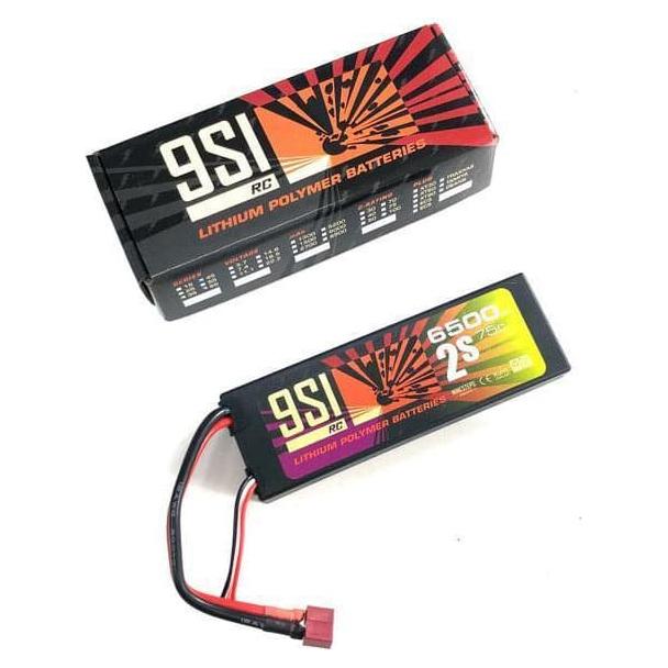 NINESTEPS 6500mAh 7.4V 75C 2 Cell LiPo Battery Hard Case (Deans Plug)