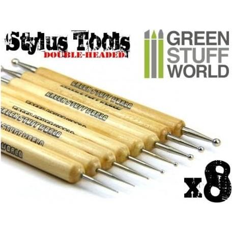 GREEN STUFF WORLD Sculpting Stylus Ball Tool Set (8 Tools)