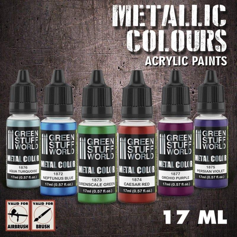 GREEN STUFF WORLD Metallic Paints Set - Colours