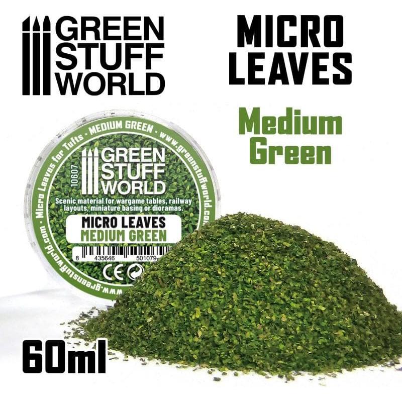 GREEN STUFF WORLD Micro Leaves - Medium Green Mix