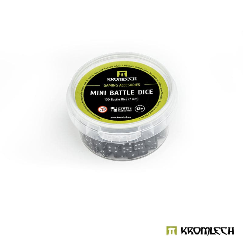 KROMLECH Mini Battle Dice 100x Black 7mm