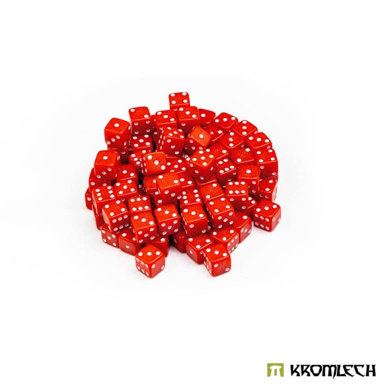 KROMLECH Mini Battle Dice 100x Red 7mm