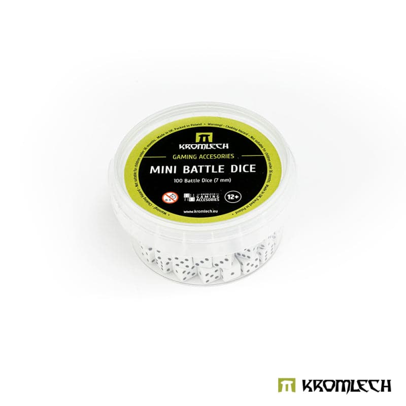 KROMLECH Mini Battle Dice 100x White 7mm