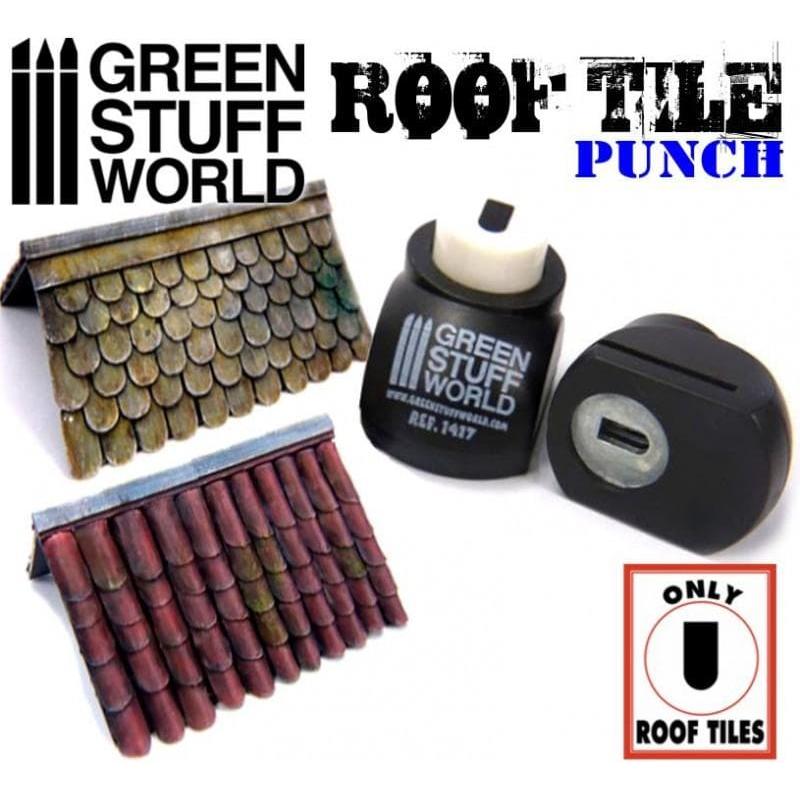 GREEN STUFF WORLD Miniature Roof Tile Punch - Dark Gray