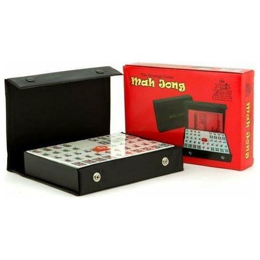 Mahjong Set Black Vinyl Case 22cm