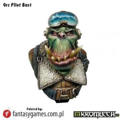 KROMLECH Orc Pilot Bust (1)