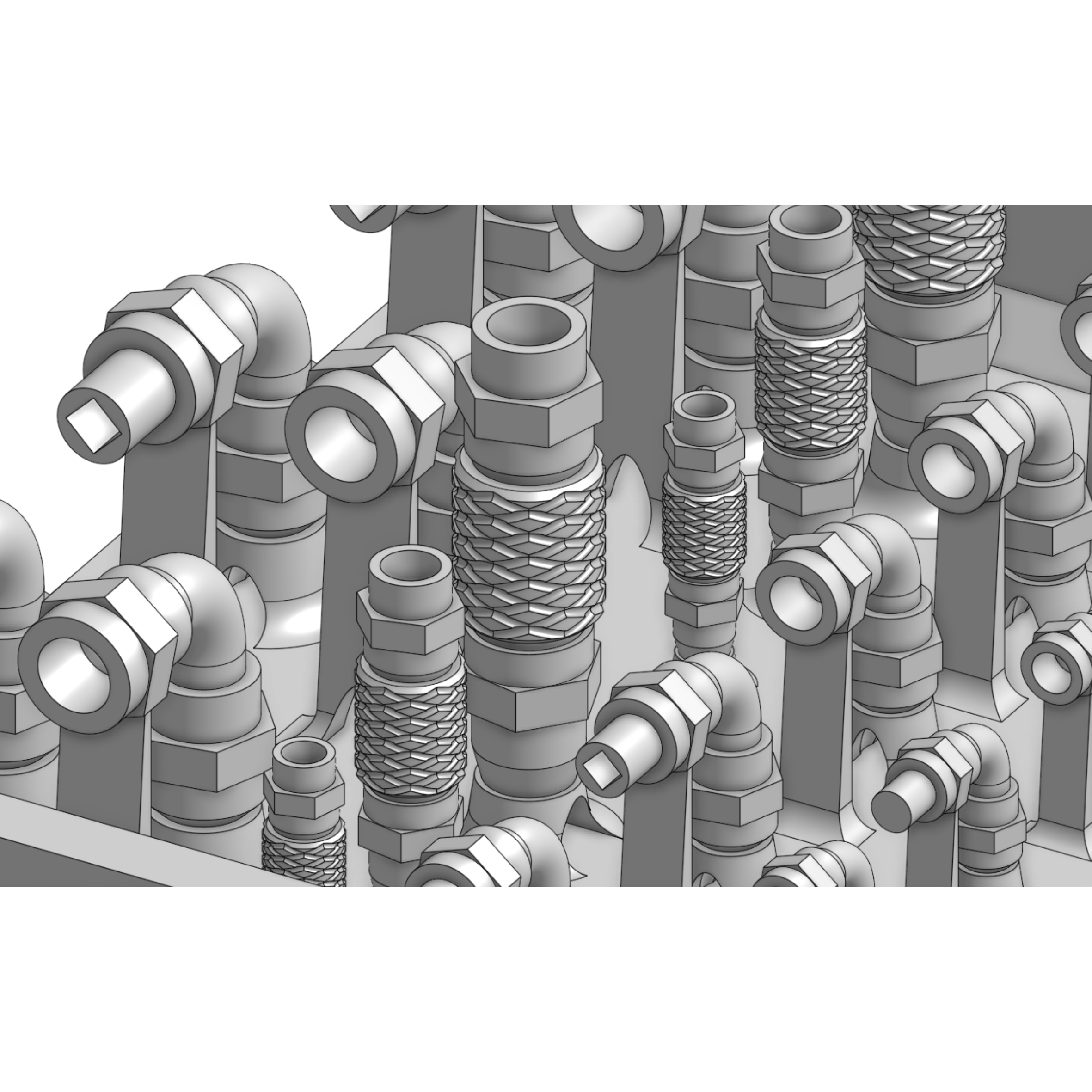 HWS Mini Pack Mixed Hydraulic Fittings (Non-Scale)