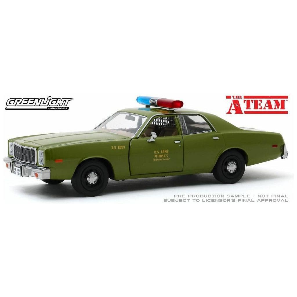GREENLIGHT 1/24 A-Team 1977 Plymouth Fury US Army Police