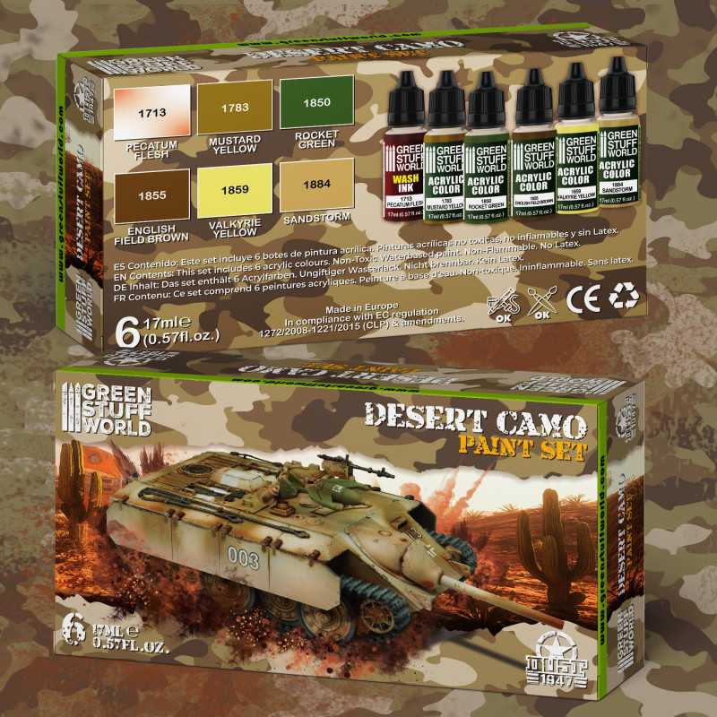 GREEN STUFF WORLD Paint Set Desert Camo
