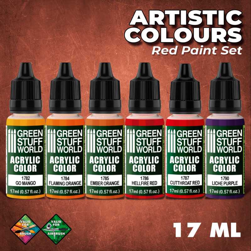 GREEN STUFF WORLD Paint Set - Red