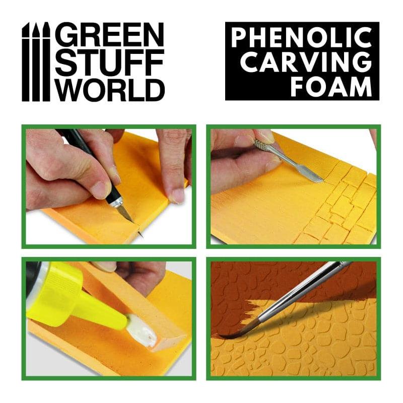 GREEN STUFF WORLD Phenolic Carving Foam 4mm - A5 size