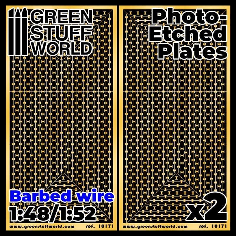 GREEN STUFF WORLD Photo-Etched Plates - Barbed Wire