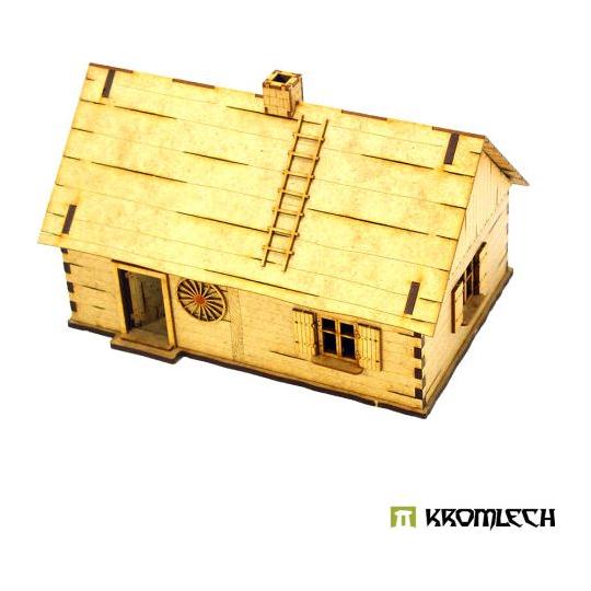 TABLETOP SCENICS Poland 1939 Wooden Cottage with Privy