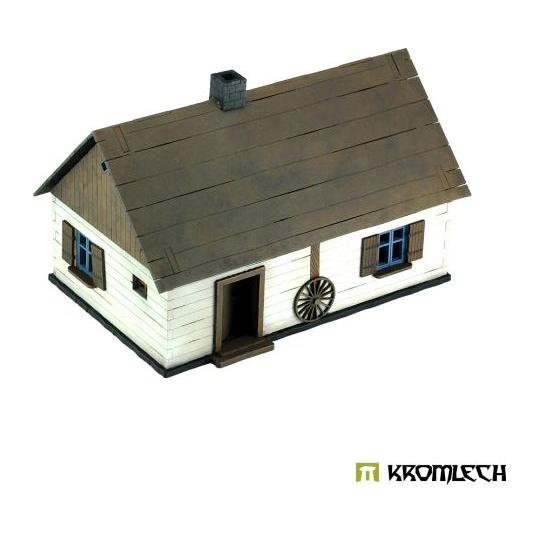 TABLETOP SCENICS Poland 1939 Wooden Cottage with Privy