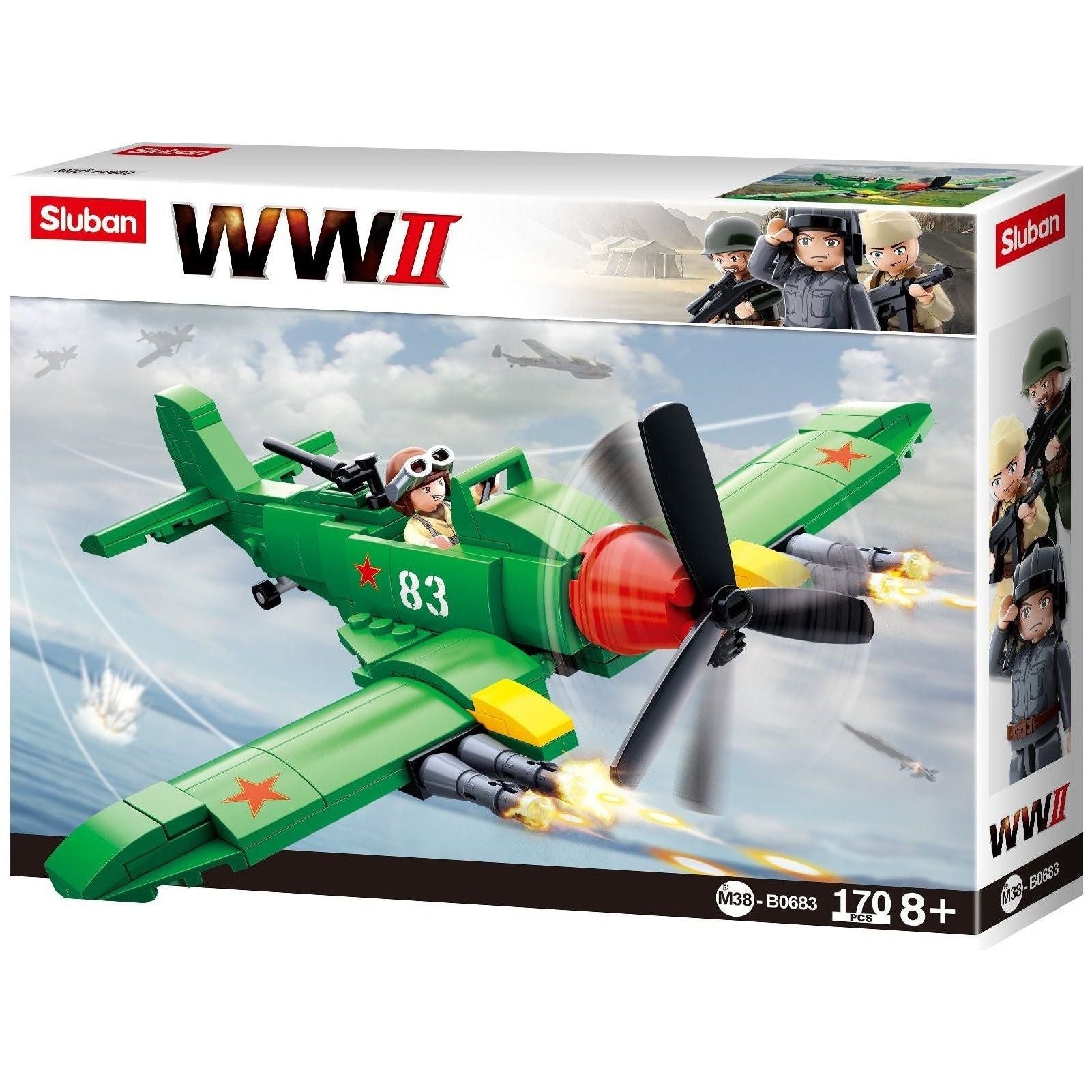 SLUBAN WWII Plane Ilyushin 2 170pcs