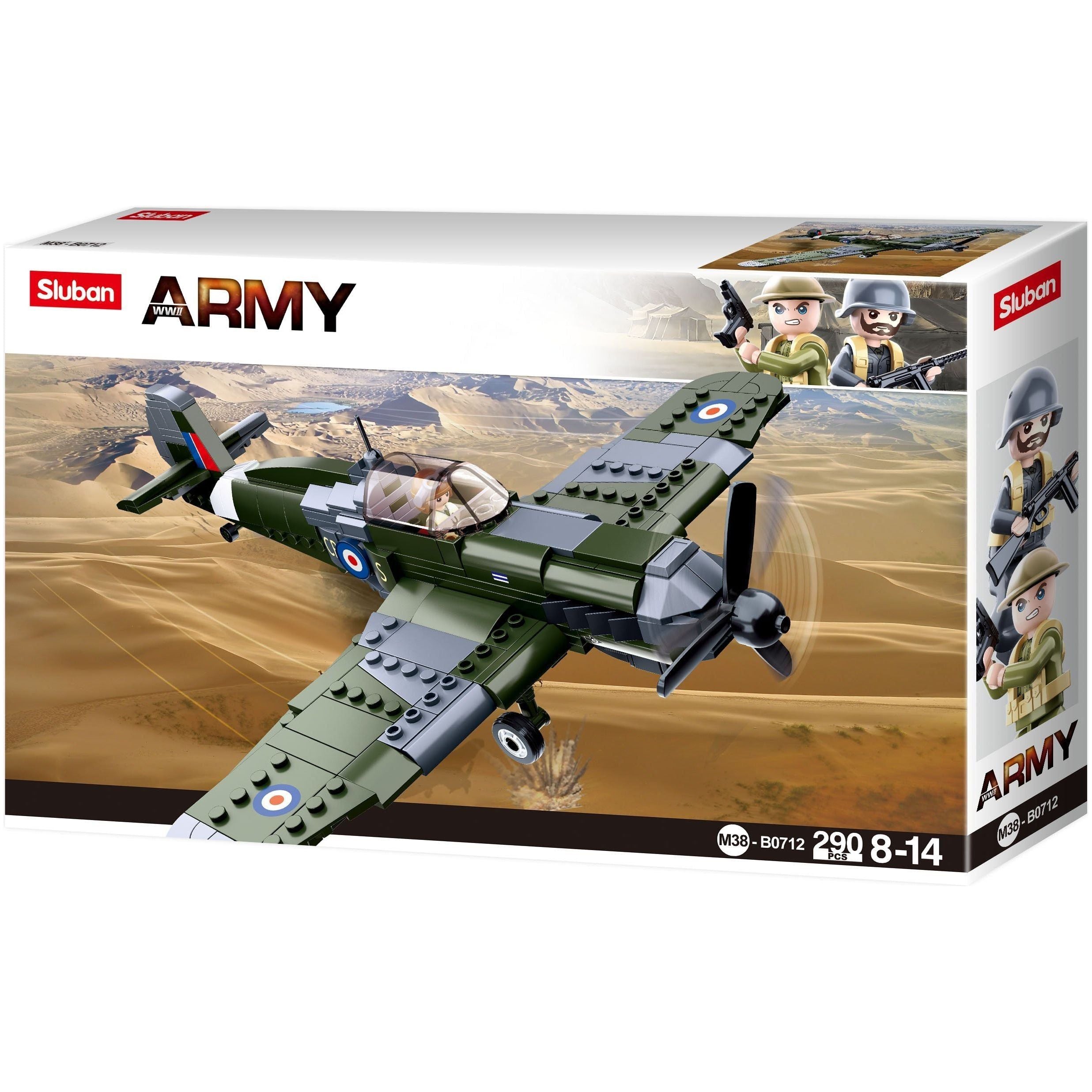 SLUBAN WWII Royal Air Force Spitfire Fighter 297pcs