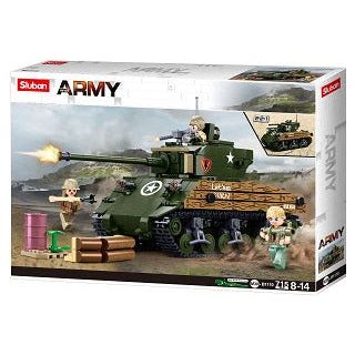 SLUBAN WWII M4A3 Medium Tank 715pcs