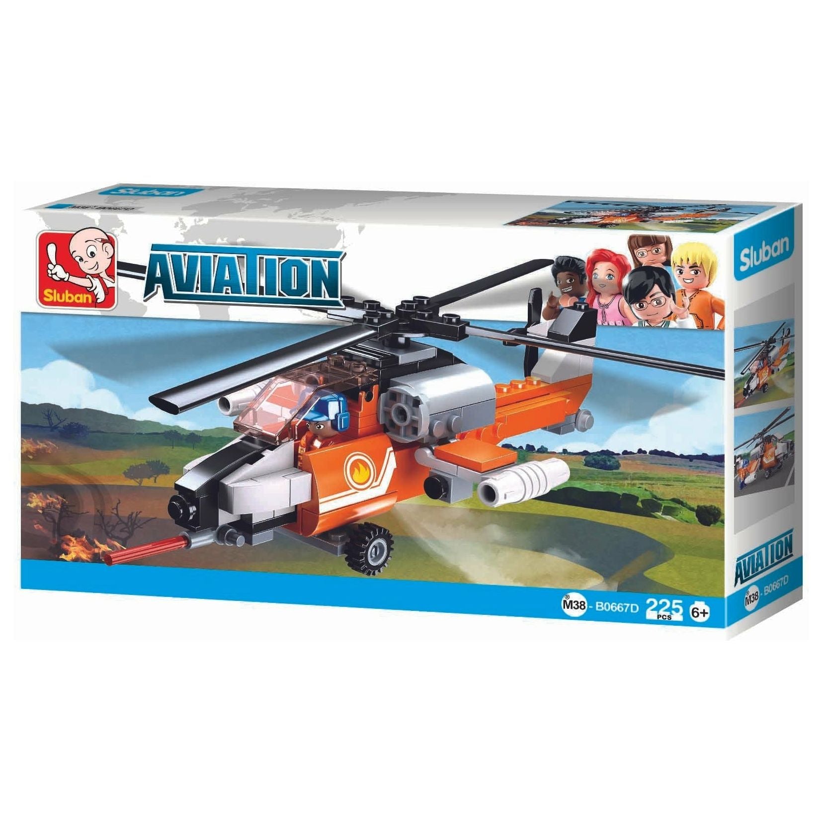 SLUBAN Aviation Fire Helicopter 129pcs