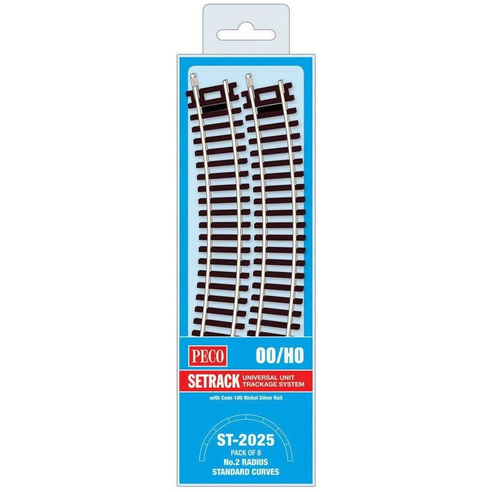 PECO OO/HO Setrack Standard Curve, 2nd Radius, ST225 x 8 Code 100 (ST2025)