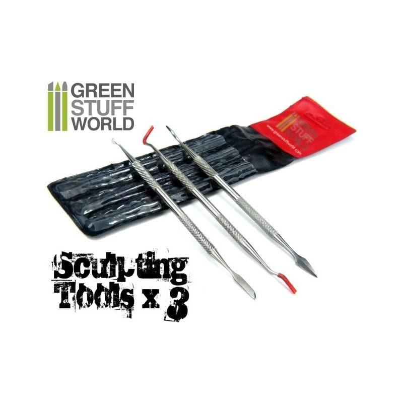 GREEN STUFF WORLD Sculpting Tools Set x 3