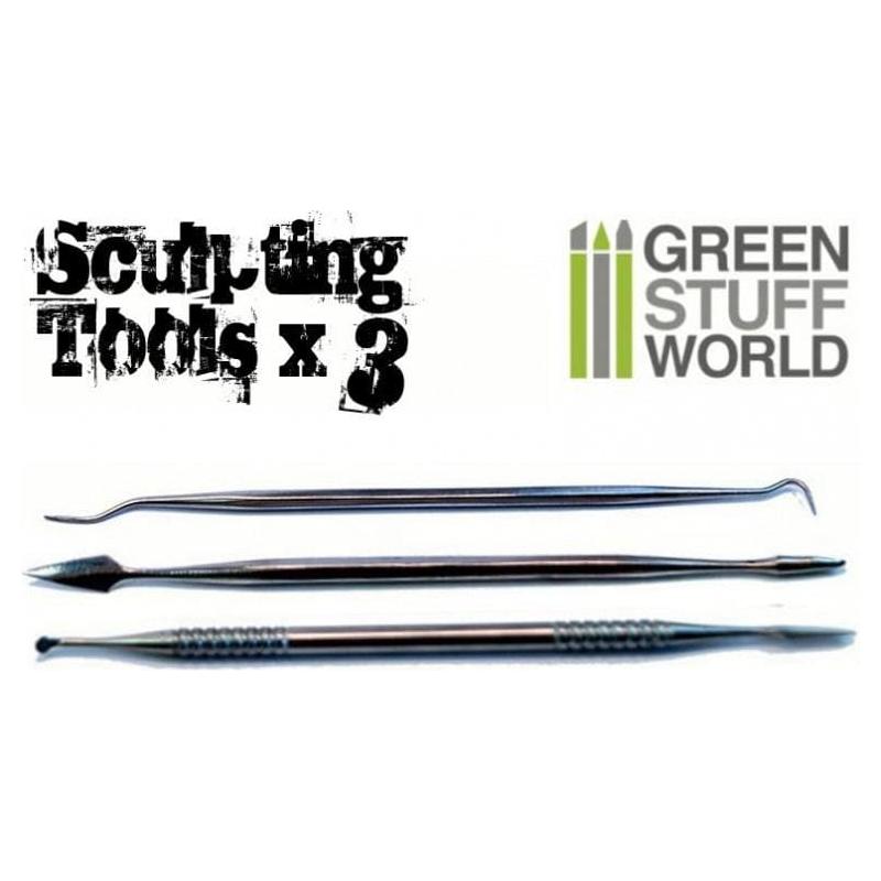 GREEN STUFF WORLD Sculpting Tools Set x 3