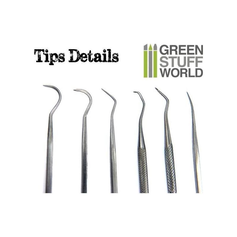 GREEN STUFF WORLD 6x Hook and Pick Tool Set