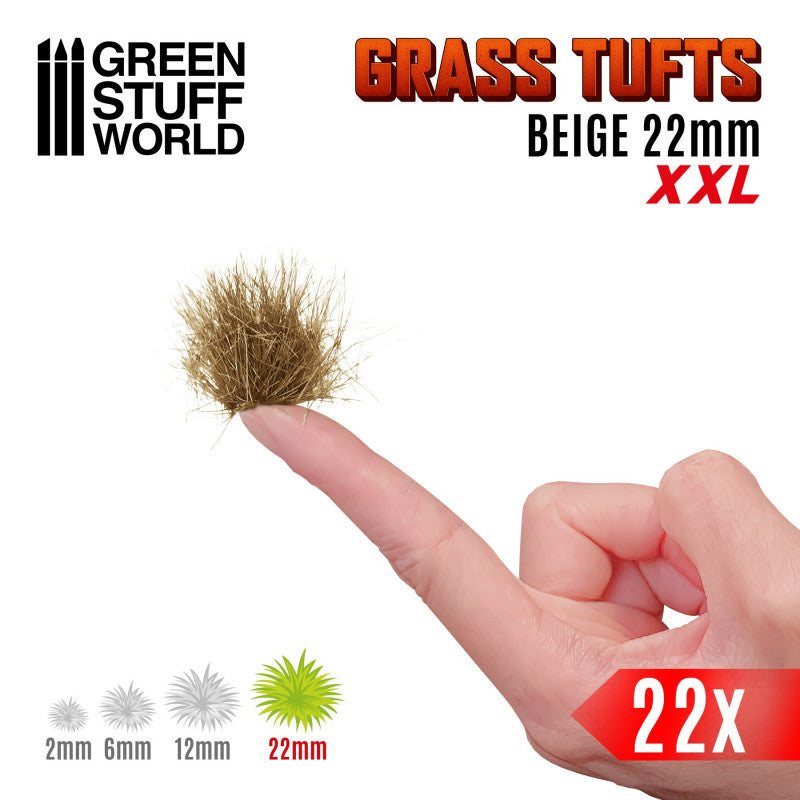 GREEN STUFF WORLD Grass Tufts XXL - 22mm Self-Adhesive - Beige