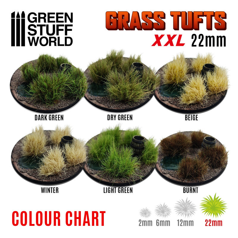 GREEN STUFF WORLD Grass Tufts XXL - 22mm Self-Adhesive - Beige