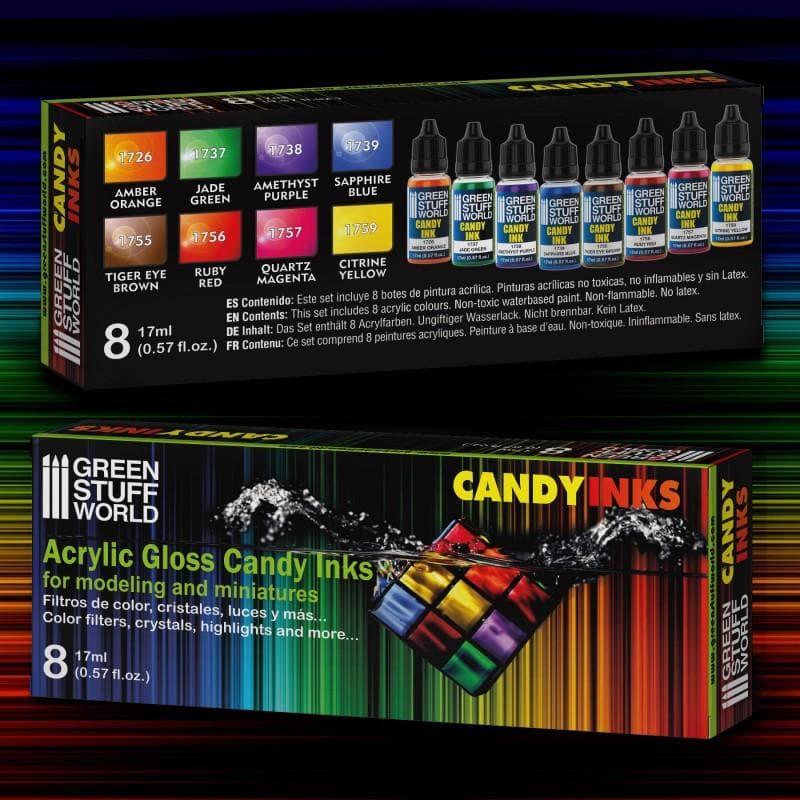 GREEN STUFF WORLD Paint Set - Acrylic Candy Inks (Box x 8)