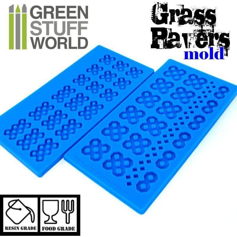 GREEN STUFF WORLD Silicone Molds - Grass Paver