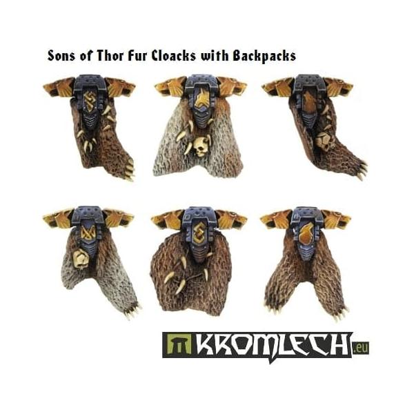 KROMLECH Sons of Thor Fur Cloaks with Backpacks (6)
