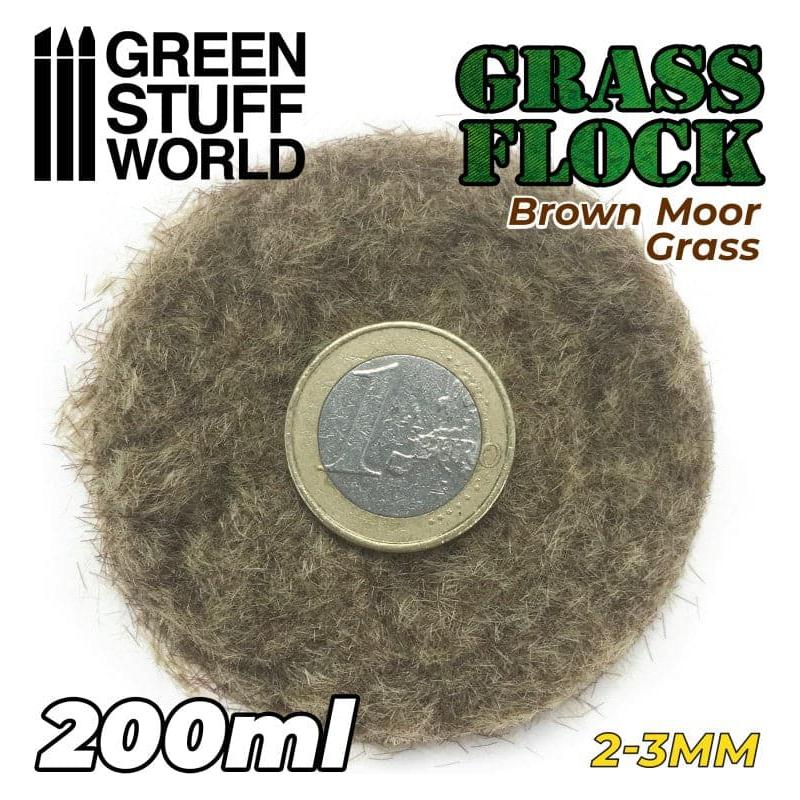 GREEN STUFF WORLD Flock 2-3mm 200ml - Brown Moor Grass