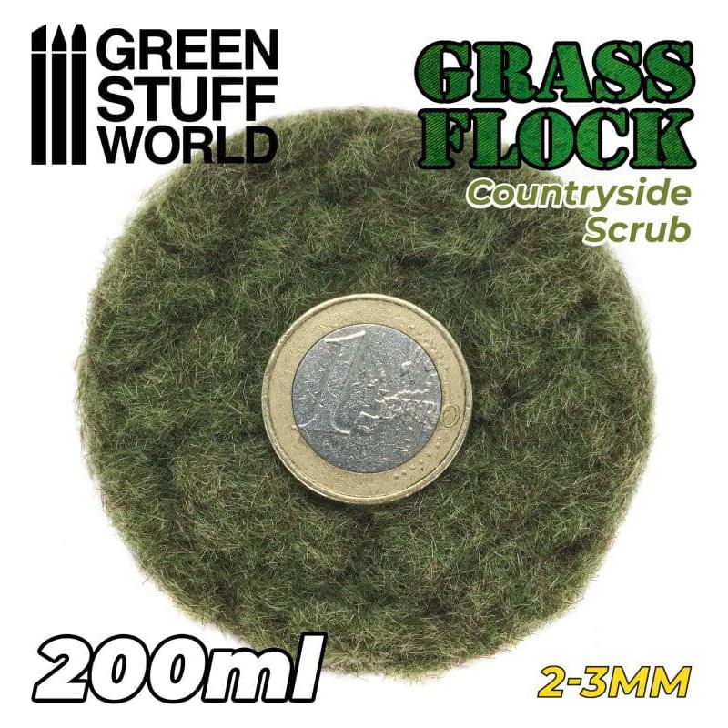 GREEN STUFF WORLD Flock 2-3mm 200ml - Countryside Scrub