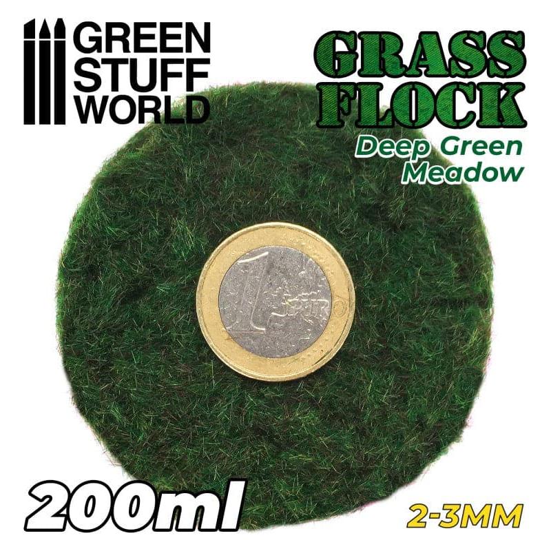 GREEN STUFF WORLD Flock 2-3mm 200ml - Deep Green Meadow