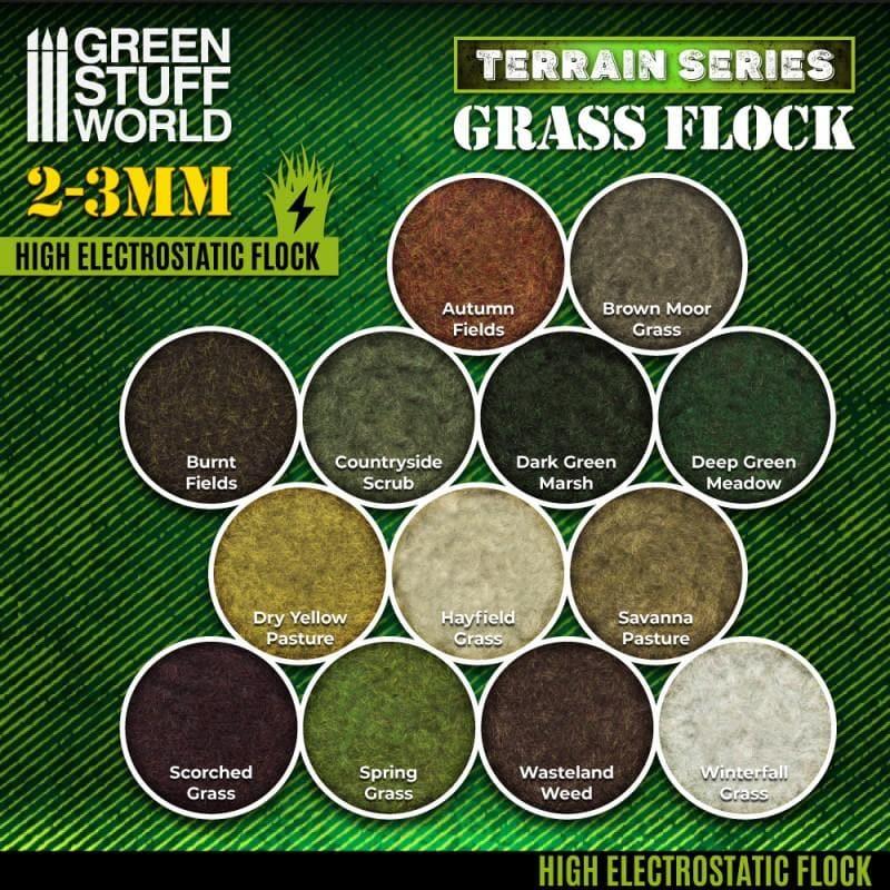 GREEN STUFF WORLD Flock 2-3mm 200ml - Dry Yellow Pasture