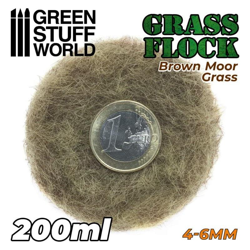 GREEN STUFF WORLD Flock 4-6mm 200ml - Brown Moor Grass