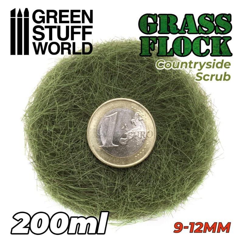 GREEN STUFF WORLD Flock 9-12mm 200ml - Countryside Scrub