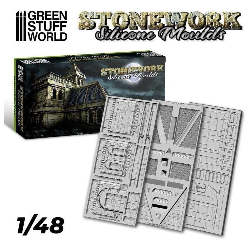 GREEN STUFF WORLD Silicone Moulds - Stonework