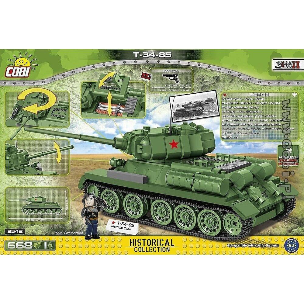 COBI World War II - T-34-85 Tank (668 Pieces)