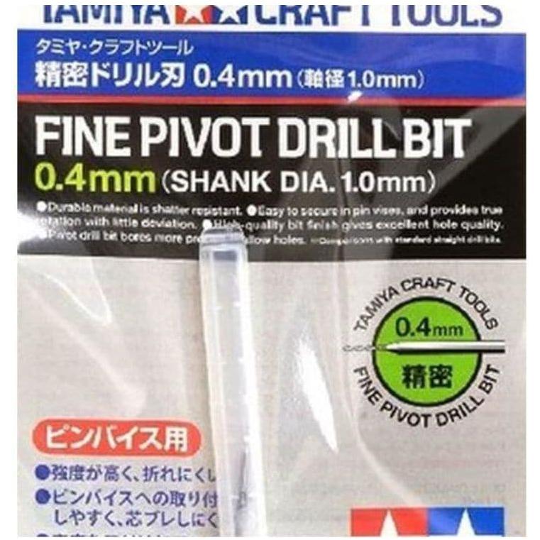 TAMIYA Fine Pivot Drill Bit 0.4mm Shank 1mm