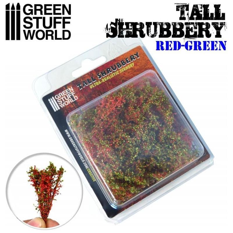 GREEN STUFF WORLD Tall Shrubbery - Red Green