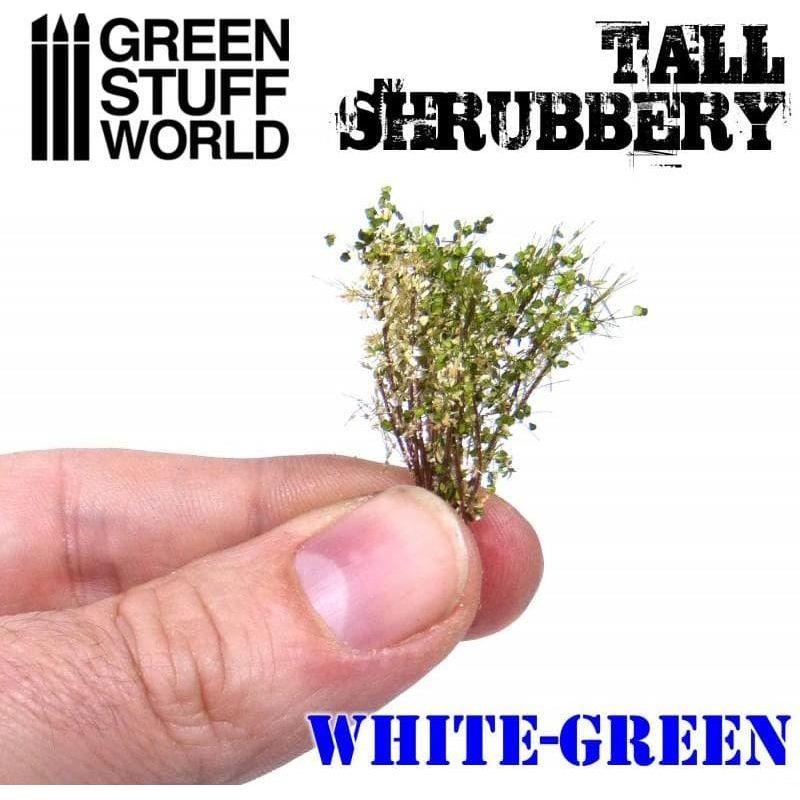 GREEN STUFF WORLD Tall Shrubbery - White/Green