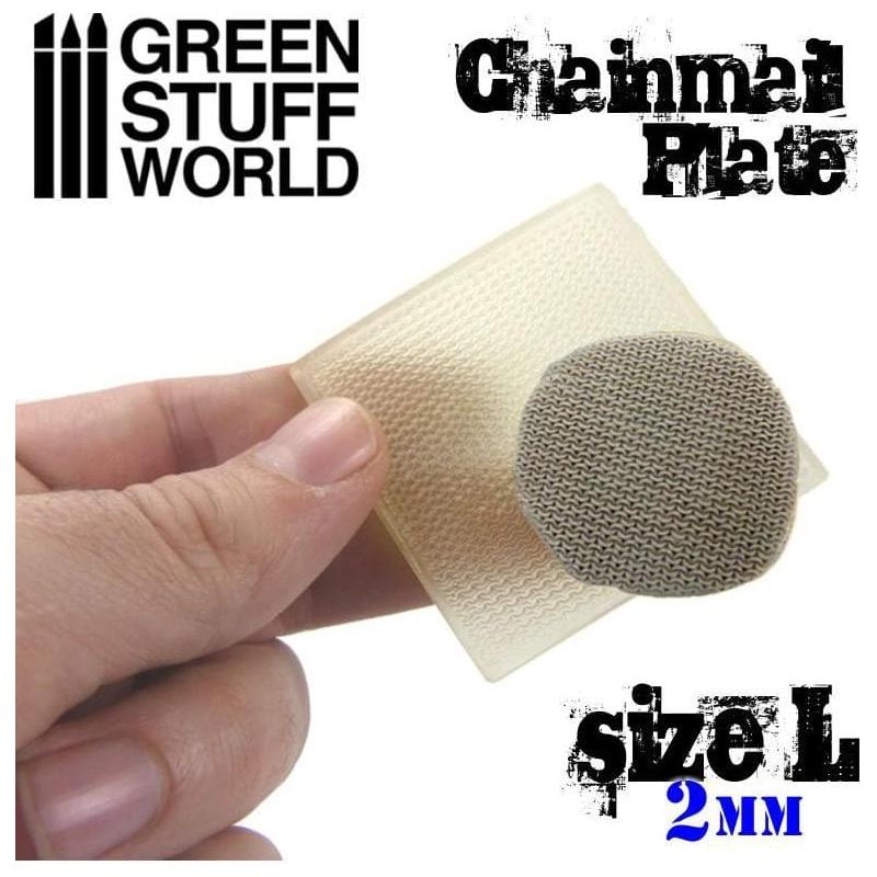 GREEN STUFF WORLD Texture Plate - Chain Mail Size L