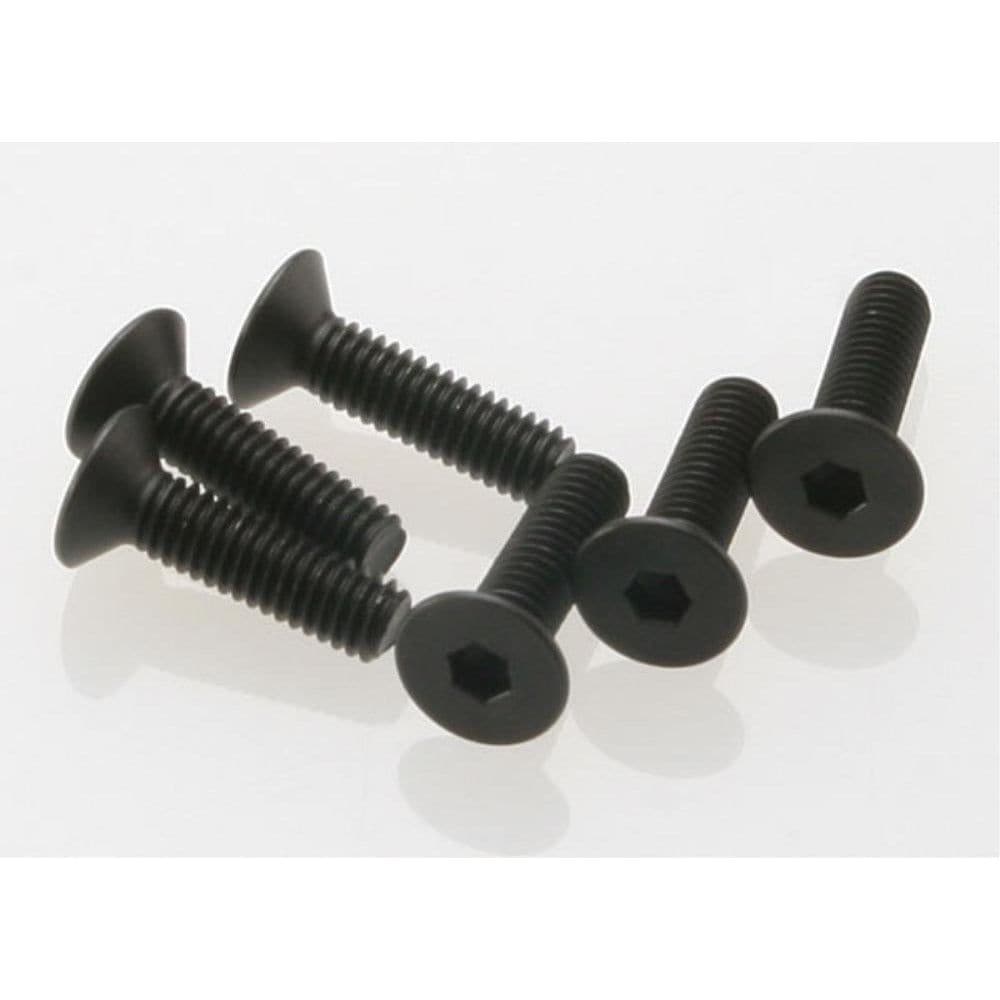 TRAXXAS Screws, 4x15mm Countersunk Machine (Hex Drive) (6)