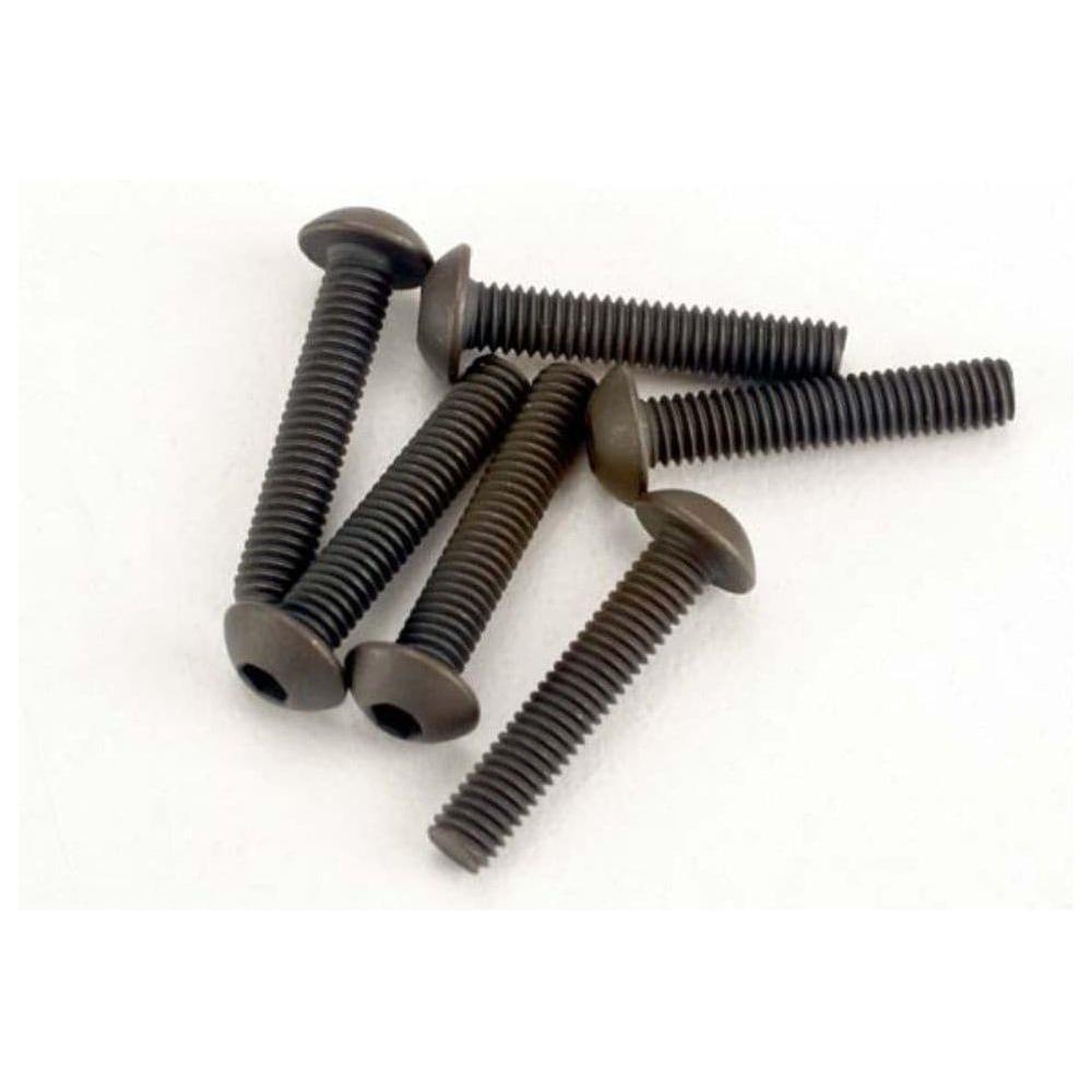 TRAXXAS Screws, 3x15mm Button-Head Machine (Hex Drive) (6)