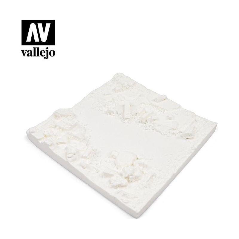VALLEJO SC002 Scenics 14x14 Rubble Street Section Diorama Base