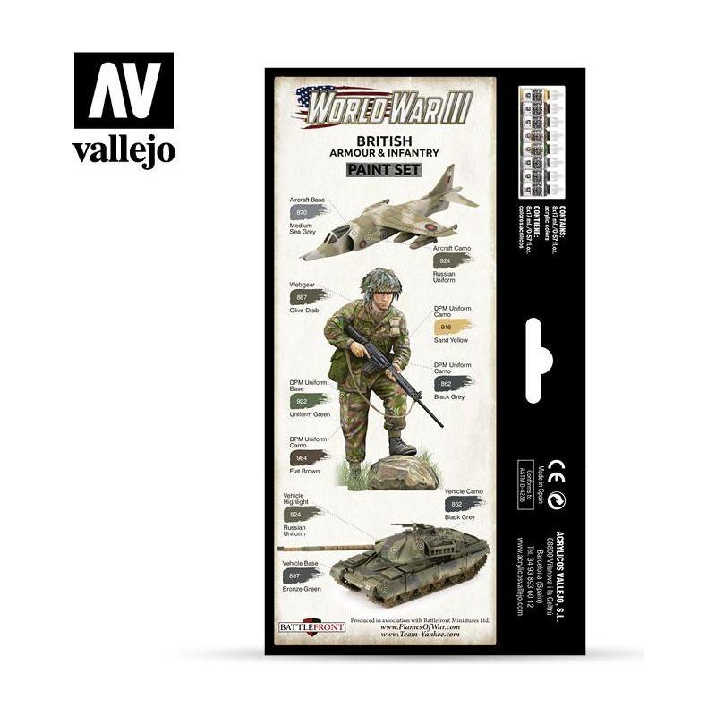 VALLEJO Model Colour WWIII British Armour & Infantry 8 Colo