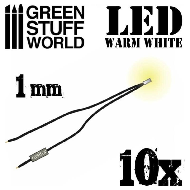 GREEN STUFF WORLD Micro LEDs - Warm White Lights- 1mm (0402
